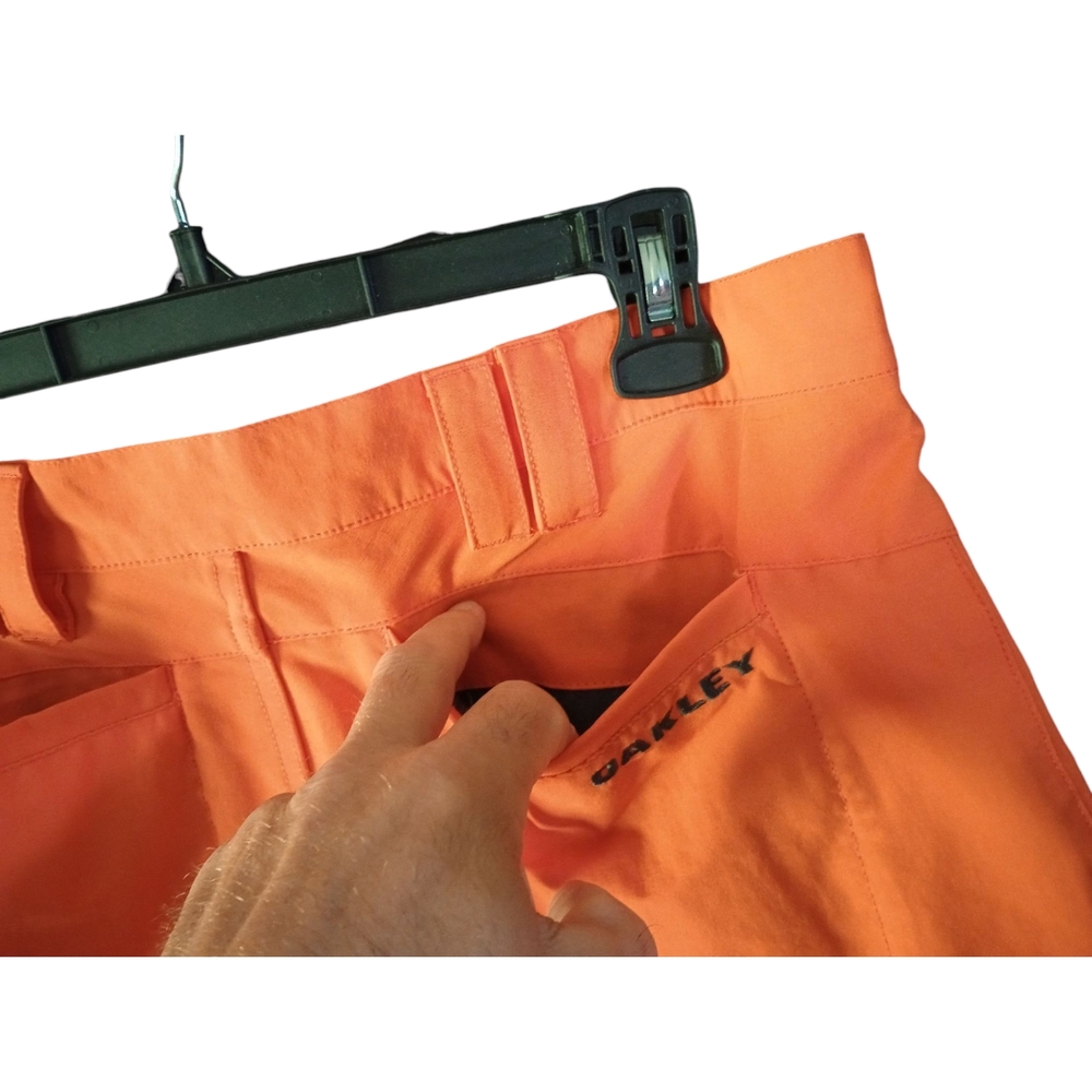 Oakley Athletic Orange Shorts Lightweight Activewear - Picture 10 of 13